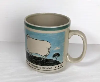 Warren Kimble American Folk Art Sheep 8oz Coffee Mug Tea Cup Otagiri Japan • $9.99