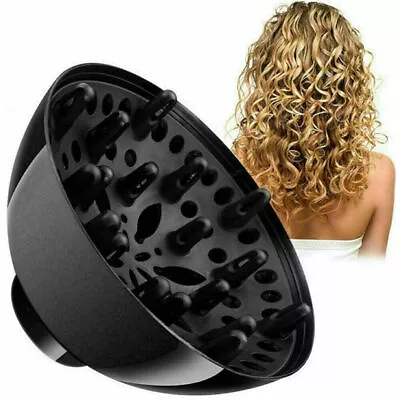 Universal Hairdressing Blower Cover Styling Wavy Hair Dryer Diffuser Attachment • $11.20