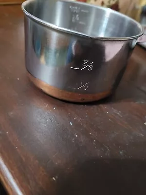 Vintage Revere Ware Copper Bottom 1 Cup Measuring Butter Melting Milk Warmer Pan • $15