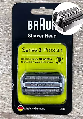Braun Shaver Head Series 3 ProSkin 32S Cassette New Free Shipping • $17.22