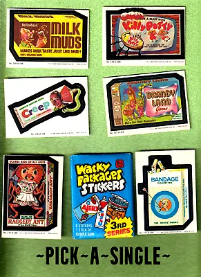 1980 Wacky Packages 3rd Series  PICK-A-SINGLE  Sticker Card -Complete Your Set- • $1.50
