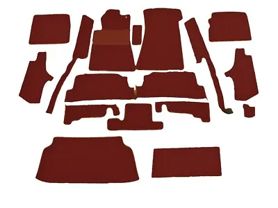 Mercedes Benz R107 450SL 1972-1979 German MIDDLE RED(BURGUNDY) Velour Carpet Kit • $549