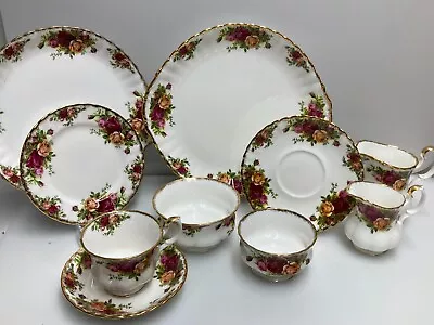 £5 • Buy Selection Of  Royal Albert Old Country Roses: Teacups, Plates, Saucers, Jugs Etc