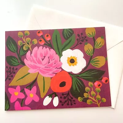 RIFLE PAPER CO. Greeting Card & Envelope - VINTAGE BLOSSOM BURGUNDY Floral Blank • $4.34