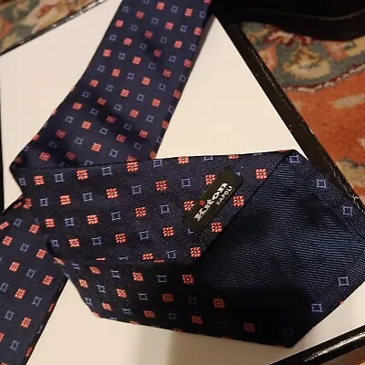 New KITON SILK TIE ITALY Print FABRIC $365 Bergdorf Goodman • $99.99