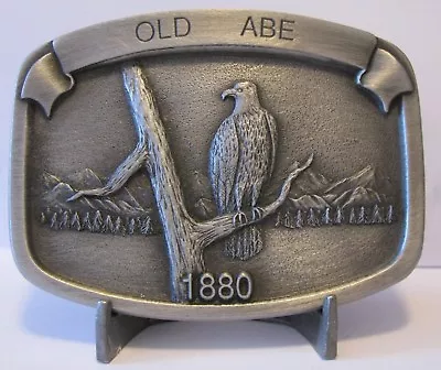 J I Case Corporation Trademark Logo OLD ABE 1880 Bald Eagle Retired Belt Buckle • $20