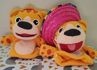 $24.95 • Buy Lot Of Two Baby Einstein Lilly Tiger Hand Puppet Including Sombrero 🐯 