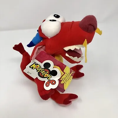 Mouseketoys Vintage Walt Disney Talking Mushu Red Dragon Mulan Plush Toy Works • $19.99