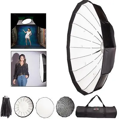 Easy Open 60-140cm Softbox Honeycomb Grid Beauty Umbrella Rapid Box Bowens S Fit • £79.99