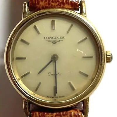 Longines Watch Quartz Ladies Gold Round Swiss Made Vintage • $51.85