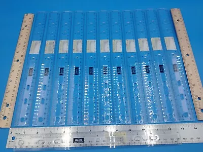 Lot Of 12 NOS Vintage Berol Elements 12  Clear Plastic/Acrylic Rulers. #Z735 • $15