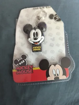 Disney Mickey Mouse 8GB USB Flash Thumb Drive W/Keychain 2012 Sakar Open Package • $10