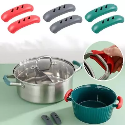 2X Silicone Pot Pan Handle Kitchen Saucepan Holder Kit Covers Grip Slip T8A8 • £1.40