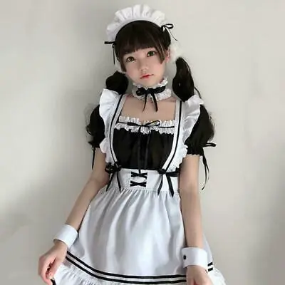 Lolita Women French Maid Fancy Dress Costume Ladies Waitress Dress Outfit FAST • $17.45