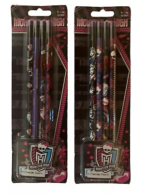 Monster High Clawsome Pencils No. 2 Lead Wood 8 Total - New • $12.95