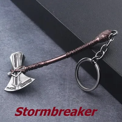 Marvel Avengers Thor's Axe Stormbreaker Keychain Pewter Metal Keyring Cosplay  • £8.62