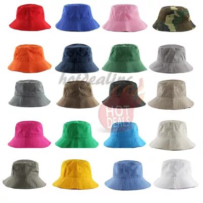 Summer Bucket Hat Cap Cotton Fishing Sun UV Protection Safari Camping Beach Hats • $11.98