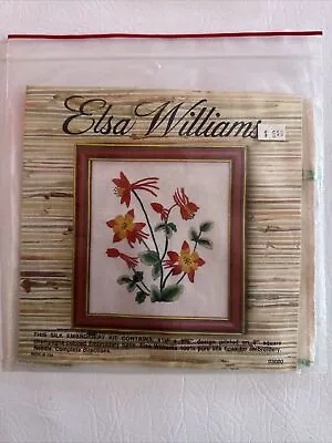 Elsa Williams Silk Embroidery Kit New In Package Vintage  03000 9” Flowers • $14