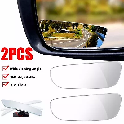 2x 360° Stick On Rear View Auxiliary Blind Spot Mirror Wide Angle Car Truck SUV • $7.99