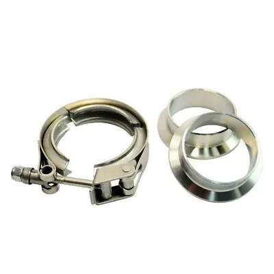 3  Inch Quick Release V-Band Clamp Kit 76mm Fast V Band Flange Kit Stainless SS • $32.89