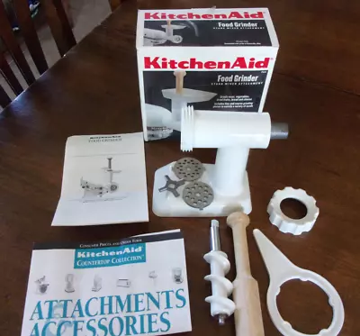 Vintage Preowned KitchenAid  Food Grinder Stand Mixer Attachment Clean W/Box • $34.99