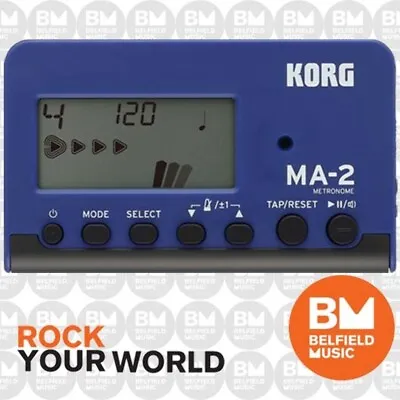 Korg MA-2 Digital Metronome Blue For Drum Guitar Piano MA2 - Replaced MA1 • $34.99