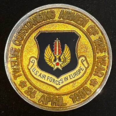 US Air Forces Europe Airman Of The Year 1998 Challenge Coin • $14.99