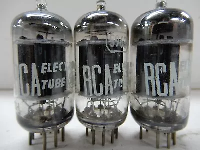 $38 • Buy RCA Great Graphics Foil Getter 5963 Black Plate Vacuum Tubes Medium Testing (3)