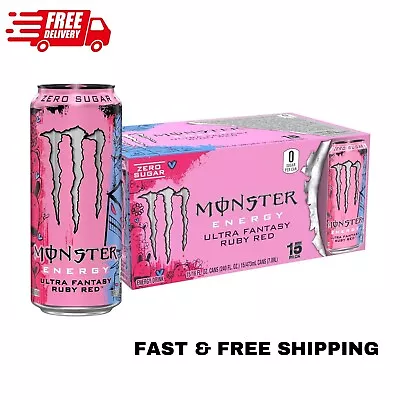 Monster Energy Ultra Fantasy Ruby Red Sugar Free Energy Drink 16 Ounce ( Pack • $42.95