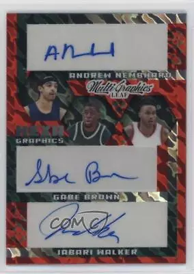 2022-23 Leaf MultiGraphics Red Wave Shimmer /4 Andrew Nembhard Gabe Brown Auto • $29