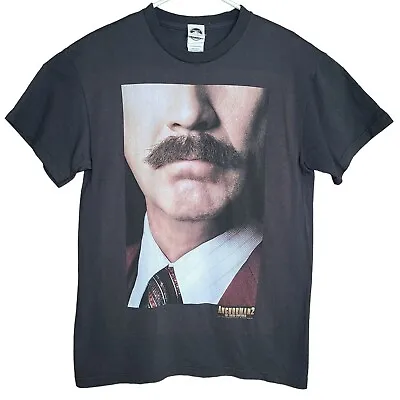 Anchor Man 2 T-Shirt Adult MED Gray Movie Ron Burgundy Will Ferrell Graphic Tee • $24.60