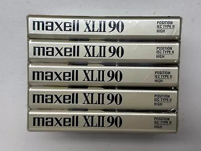 Vintage Maxwell XLII 90 Min High Bias 5-Pack Unused Sealed Cassette Tapes • $19.95