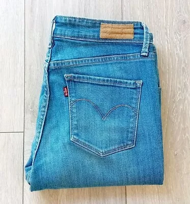 Ladies Levi's  Demi Curve- Stretch- Blue-Classic Rise Straight Jeans W28 L32 • £14.99