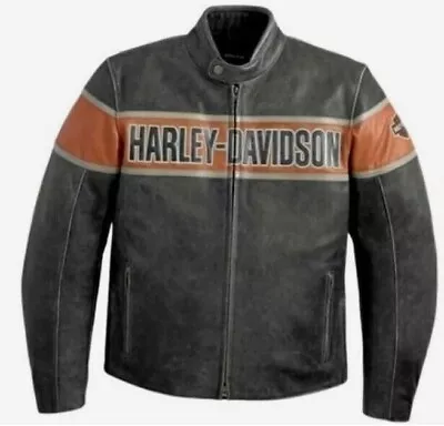 Harley Davidson Men’s VICTORY LANE Distressed Leather Jacket L 98057-13VM 2019 • $300