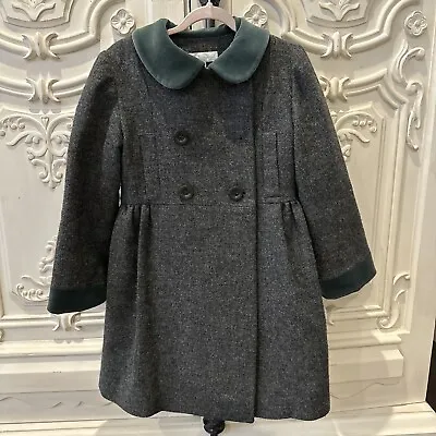 Marie Chantal Girl Gray Wool Coat Size 8T • $72