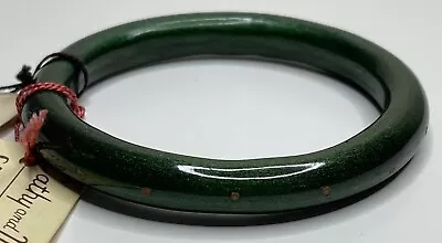 Vintage Cathy & Marsha Catherine Stein Green Bangle Bracelet • $12.74