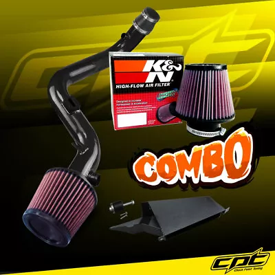 For 10-13 Golf GTi TSI MK6 Turbo 2.0T 2.0L Black Cold Air Intake + K&N Filter • $157.46