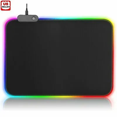  Gaming Mouse Pad RGB LED Light Color Switching For Computer Laptop Colorful USA • $9.98