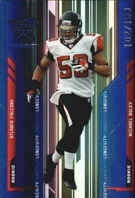 2005 Rookies & Stars Longevity Sapphire Falcons Card #168 Michael Boley /199 • $5.60