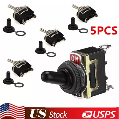 5X 12V SPST Solid Metal Toggle Switch ON/OFF For Marine & Automotive Single Pole • $5.99