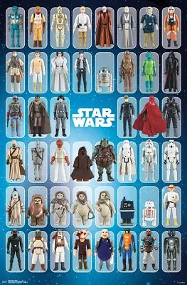 STAR WARS - TOY FIGURE COLLAGE POSTER - 22x34 - CHARACTERS 16966 • $10.95