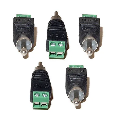 5pcs UTP Cat5/Cat6 Cable To AV RCA Male Screw Terminal Audio/Video Connector • $4.99
