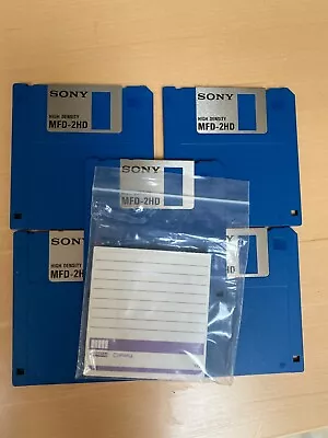 5 Pack Sony MFD-2HD IBM Hug Density Floppy Disks  3 1/2 Inch 3.5  NEW SEALED • £6.99