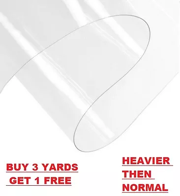 £5.80 • Buy High Quality Clear Plastic Waterproof Tablecloth Protector Vinyl PVC Material