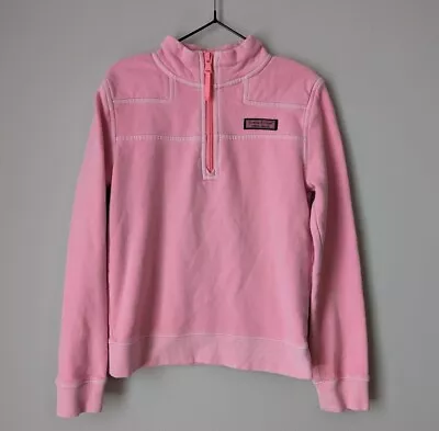 Vineyard Vines Girls Pink Sweatshirt Small 7-8 Martha's Vineyard 1/4 Zip Ombre • $14.95