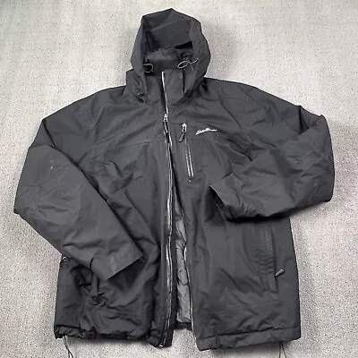 Eddie Bauer Jacket Adult Large Black Long Sleeve Full Zip Outdoor Casual Men's • $18.88