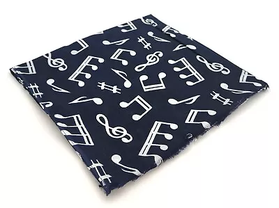 Musical Notes Scarf Navy Fair Trade 100% Cotton • £14.95