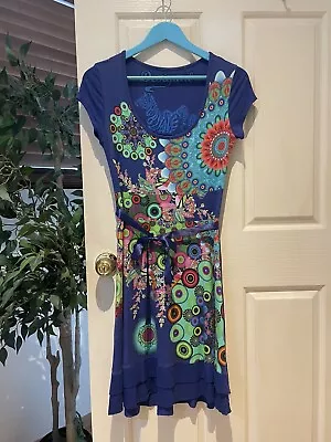 DESIGUAL Dress Blue Pattern Size M  • $25