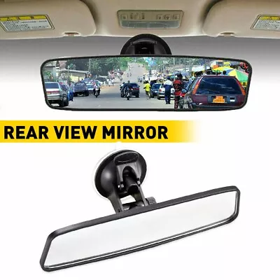 Rear View Mirror Glass Suction Cup Learner Driver Stick On Interior Wide Car EOA • $12.34