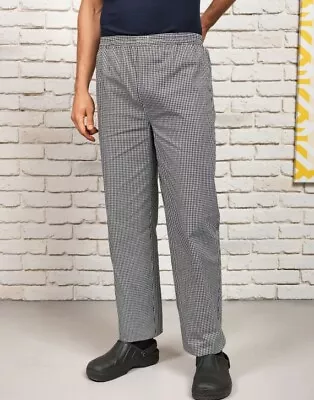 Faithful Black Check Chef Trousers – 2XL • £6.99